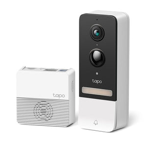 Tapo D230S1 TP-Link Tapo 2K(5MP) Sonnette sans Fil avec Caméra,Visiophone sans Fil Sonnette Extérieure Étanche IP64 avec Batterie,Hub carillon inclus, Détection De Mouvement PIR,Vision Nocturne en couleurs