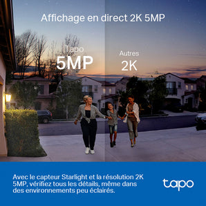 Tapo D230S1 TP-Link Tapo 2K(5MP) Sonnette sans Fil avec Caméra,Visiophone sans Fil Sonnette Extérieure Étanche IP64 avec Batterie,Hub carillon inclus, Détection De Mouvement PIR,Vision Nocturne en couleurs