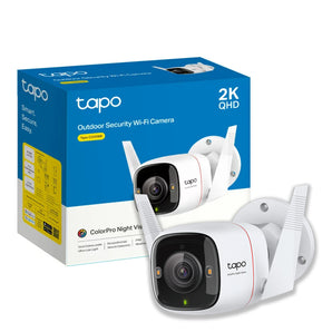 Tapo C325WB 2.5K(4MP) Caméra Surveillance WiFi Extérieur, Vision Nocturne ColorPro, une protection professionnelle aux couleurs vives dans des conditions de très faible luminosité