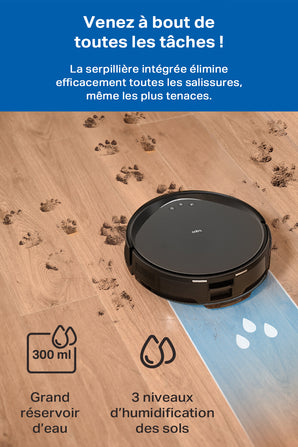 Tapo RV20 Max Robot Aspirateur Laveur 2 en 1 Ultra fin avec Hyper Aspiration 5300Pa